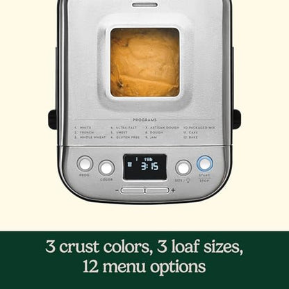 Cuisinart CBK-110C Compact Automatic Bread Maker, Stainless Steel