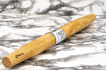 Ebuns French Rolling Pin – 18 Inch Wooden Dough Roller for Baking Pizza, Pie Crust, Cookies & Pasta | Essential Kitchen Tool & Gift for Bakers, Chefs & Home Cooks