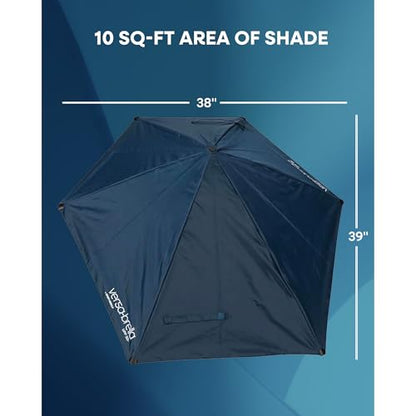 Sport-Brella Versa-Brella SPF 50+ Adjustable Umbrella with Universal Clamp, Regular, Gray