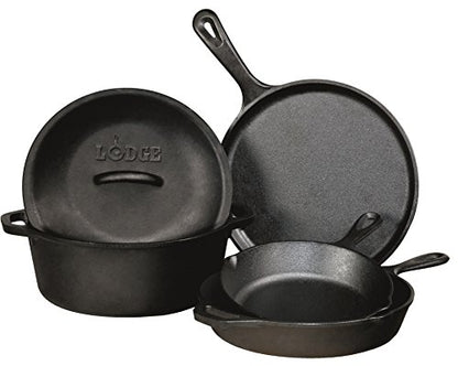Lodge Cast Iron Dutch Oven 2 Quart - Loop Handle Cooking Vessel - Even Heat Retention - Oven-Safe, Versatile Pot