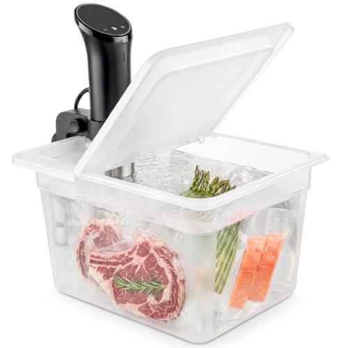 EVERIE 12QT Sous Vide Container BPA-Free with Reinforced Hinged Lid
