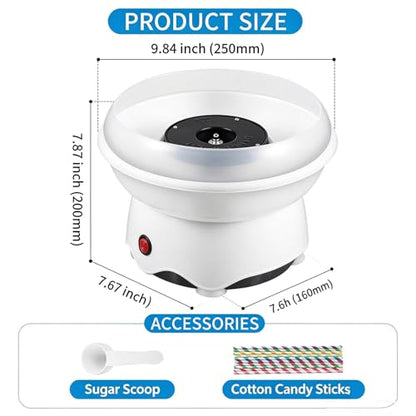 TransArcade Mini Cotton Candy Machine, Includes Sugar Scoop, Sticks Cotton Candy Maker for Birthday Party, Gifts, Home Uses