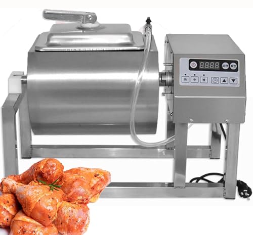 Commercial Meat Tumbler Marinator,18L Vacuum Tumbler Marinating Machine,Stainless Steel Food-Grade Vacuum Curing,3-Speed,Bidirectional Rotation Rapid Marination