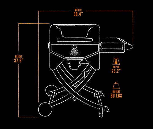 Pit Boss Pit Stop Portable Wood Pellet Grill w Cart Stand and Cover