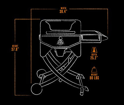 Pit Boss Pit Stop Portable Wood Pellet Grill w Cart Stand and Cover