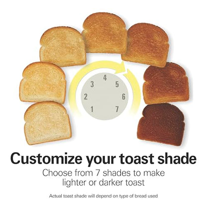 Hamilton Beach 2 Slice Toaster with Extra Wide Slots, Shade Selector, Auto-Shutoff, Cancel Button and Toast Boost, Black