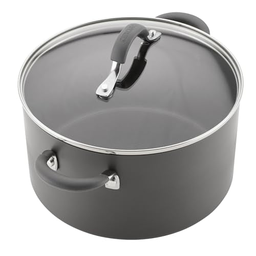 Circulon Radiance Hard-Anodized Nonstick Cookware Set, Kitchen Pots and Pans Set, 10-Piece, Gray