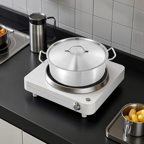 FONSOLUM 11Qt Stainless Steel Brazier Pan with Lid, Commercial Stock Pot Braisers Saute Pan with Handles, All-purpose Cookware for Boiling Stewing Frying and Casserole, Dishwasher & Microwave Safe