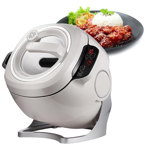 Automatic Cooking Machine, 1000W/2000w 6L Auto Cooking Wok Fried Rice Machine, Commercial Food Processor, With 360° Rotating And 3d All-Round Heating,220V/2000W