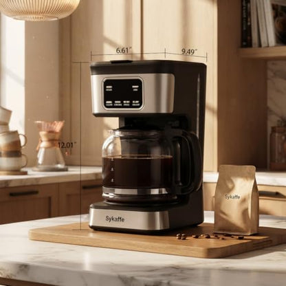 Sykaffe 12 Cup Programmable Coffee Maker,Drip Coffee Maker with 60oz Tank