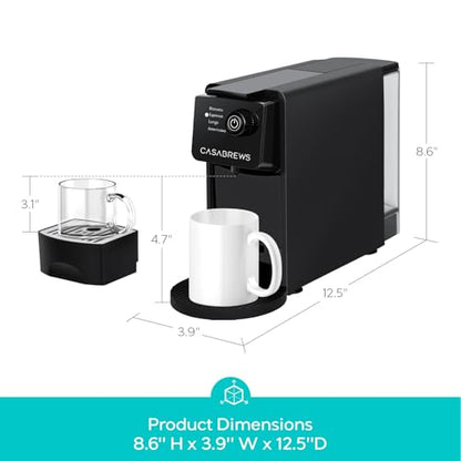 CASABREWS CM7036E Espresso Machine for Nespresso Original Pods, 20 Bar Compact Capsule Coffee Machine with 21 oz Removable Water Tank and 4 Brewing Modes, Mini Espresso Maker for Home or Office, Black