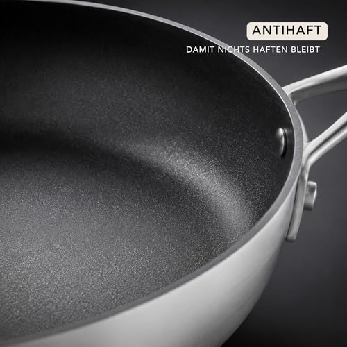 Scanpan CS+ 3 QT Nonstick Saute Pan – Compatible with All Cooktops, Induction Ready, Metal Utensil Safe, Oven Safe to 500°F, Dishwasher Safe