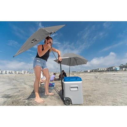 Sport-Brella Versa-Brella SPF 50+ Adjustable Umbrella with Universal Clamp, Regular, Gray
