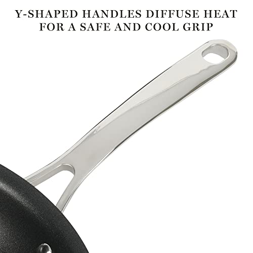 Martha Stewart Lockton Premium Nonstick 10 Piece Enamel Heavy Gauge Aluminum Pots and Pans Cookware Set - Grey