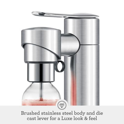 Breville BCA800BSS InFizz Fusion Sparkling Water and Beverage Carbonator, CO2 Cylinder Not Included, Brushed Stainless Steel