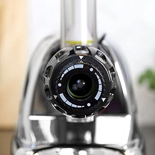 Omega Cold Press Juicer Machine, All-in-One Nutrition System for Vegetable and Fruit Juice, Nut Butter, Baby Food, Pasta and Sorbets, Triple-Stage 80-RPM Slow Masticating Juicer, 200-Watts, Chrome