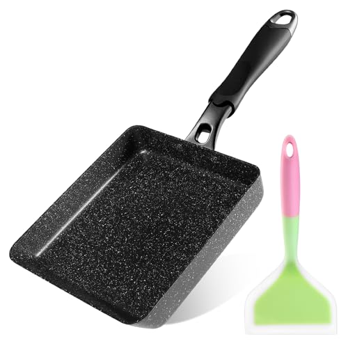 HAPPI STUDIO Tamagoyaki Pan - Japanese Omelette Pan Nonstick PFOA-Free - Japanese Egg Pan - Omelet Pan - Square Frying Pan Rolled Omelette Egg Roll - Tamago Skillet 7x6 All Stovetops
