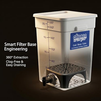 Cold Brew Cube, 5 Gallon Cold Brew Maker, Dual Filtration, Low Acid Brewer