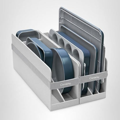 Caraway Nonstick Ceramic Bakeware Set (5 Pieces) - Baking Sheets, Assorted Baking Pans, & Storage - Aluminized Steel Body - Non Toxic, PTFE & PFOA Free - Navy
