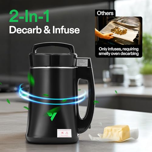 VIVOSUN Herbal Decarboxylation and Infusion Machine, Botanical Extractor and Infuser for Making Butter, Oil, and Tinctures, Includes Recipes and Complete Accessories