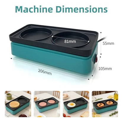 Aoruru Pancake Maker Electric Mini Crepe Maker Nonstick Egg Frying Pan
