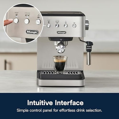 De'Longhi Classic Espresso Machine, Milk Frother, Stainless Steel
