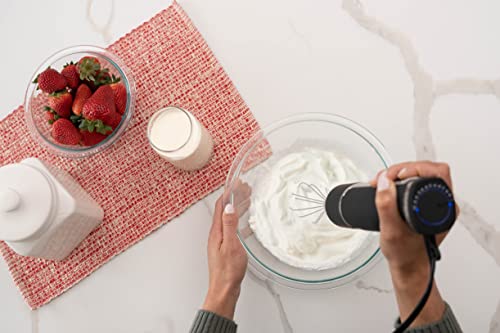 Blendtec Immersion Blender - Handheld Stick Blender, Whisk, and Food Processor - Includes 3 Attachments, 20 oz BPA-Free Jar, and Storage Tray - Stainless Steel