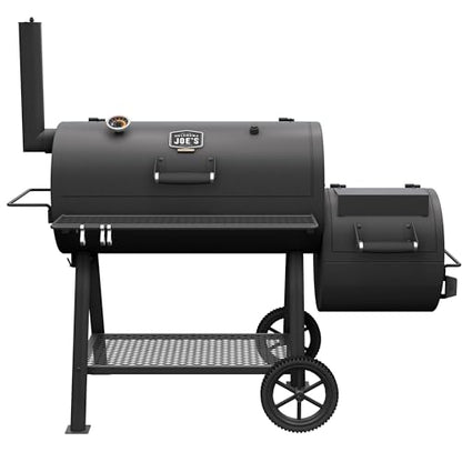 Oklahoma Joe's Highland Offset Charcoal Smoker and Grill with 900 sq. in. Cooking Area in Black