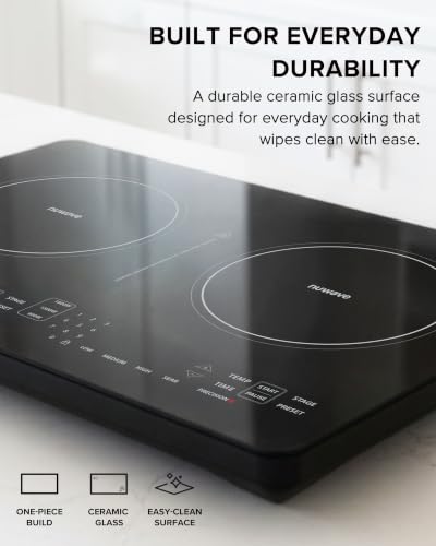 Nuwave PIC Double Portable Induction Cooktop, 900W/1500W/1800W Options