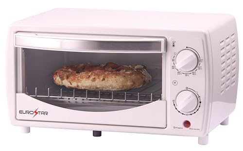 EUROSTAR TO902W 4-Slice Toaster Oven Broiler, White