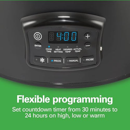 Hamilton Beach Defrost & Go Programmable Slow Cooker, Temperature Probe, 6 Quart Capacity, R33962 (Renewed)
