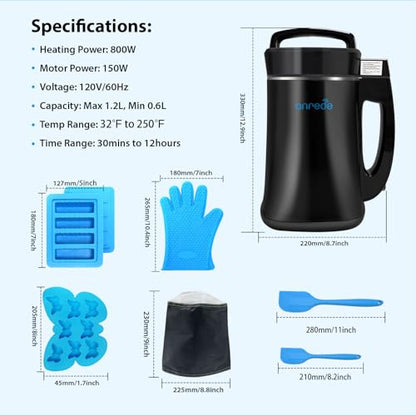 Anrede Herbal Decarboxylation and Butter Infusion Machine, Botanical Extractor and Infuser for Making Butter, Oil and Tinctures, Complete Accessories