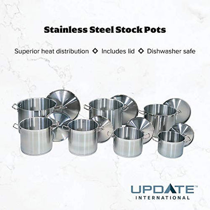 20 Qt Stainless Steel Stock Pot w/Cover