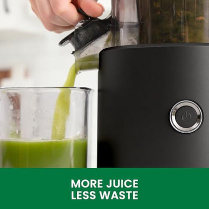 Omega Effortless Batch Cold Press Juicer - Hands Free Vegetable and Fruit Masticating Juicer Machine with 68-oz. capacity, Extra Large Hopper No-Prep whole recipe juicing, Easy Clean, 150-Watts, Black