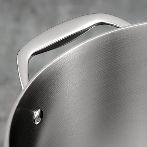 Tramontina Signature Tri-Ply Clad Stainless Steel 3-Quart Braiser Pan with Lid, Induction-Ready, Dishwasher-Safe, NSF-Certified, Made in Brazil