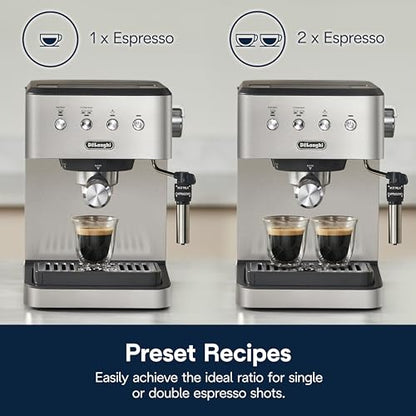 De'Longhi Classic Espresso Machine, Milk Frother, Stainless Steel