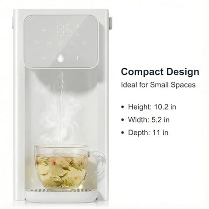 Rhovam Instant Hot Water Dispenser for Quick Heating & Dispense,Adjustable Temperatures & 3 Water Volume Dispense, Removable 100 Ounce 3L Water Tank Capacity, BPA Free