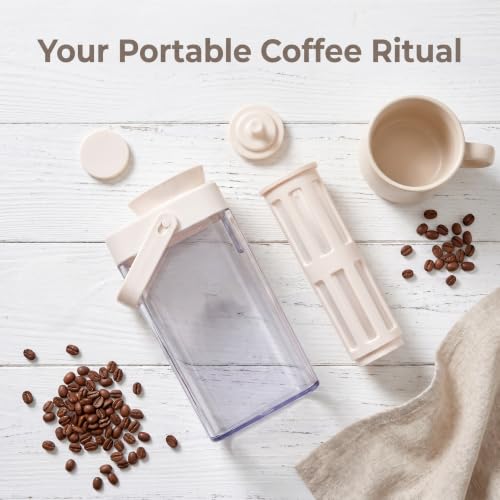 Xarfxco Cold Brew Coffee Maker, 40oz BPA-Free Iced Coffee and Tea Pitcher