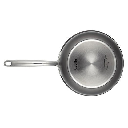 Breville Thermal Pro Hard-Anodized Nonstick 2.5-Quart Covered Saucier, Gray