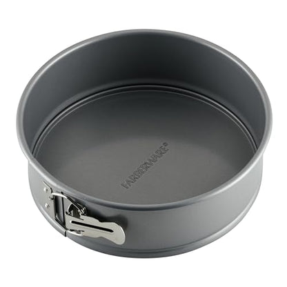 Farberware Nonstick Bakeware 9-Inch Round Springform Pan, Gray