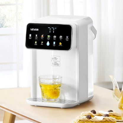 VEVOR Instant Hot Water Dispenser, Countertop Boiling Water Dispenser with Adjustable 7 Temperatures & 7 Water Volumes, 118oz Removable Water Tank, Quick Heating with Touchscreen & Child Lock for Home