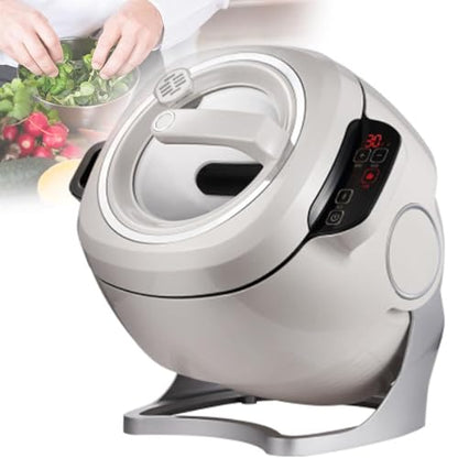 Automatic Cooking Machine,2000W 6L auto Cooking Wok Fried Rice Machine,One-Click Smart Start, Three Speed Adjustable,360 ° Automatic Rotation, for Stir Frying,Stewing,Cooking