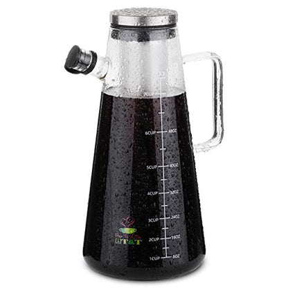 BTaT- Airtight Cold Brew Coffee Maker Pitcher, 2 Liter / 64 oz