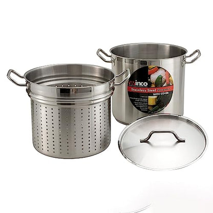 Winco 20qt S/S Steamer/Pasta Cooker