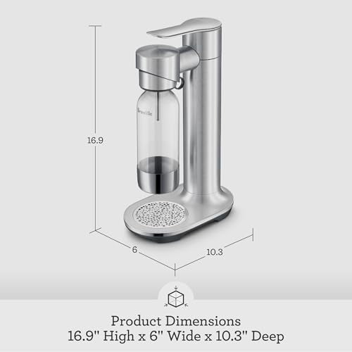 Breville BCA600BSS InFizz Aqua Sparkling Water Maker, Brushed Stainless Steel