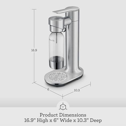Breville BCA600BSS InFizz Aqua Sparkling Water Maker, Brushed Stainless Steel
