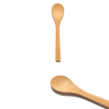 6 Pcs Handmade Small Wooden Spoon Honey Teaspoon Seasoning Coffee Tea Sugar Salt Jam Mustard Ice Cream Bamboo Spoons