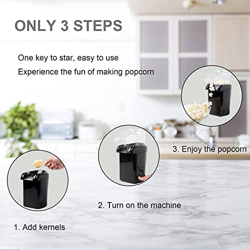 Mini Electric Hot Air Popcorn Maker Electric Popcorn Machine for Healthy Oil Free Popcorn