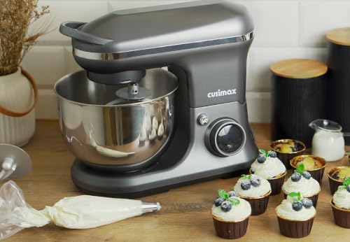 CUSIMAX Stand Mixer, Electric Food Mixer with Digital Switch Control, 650W