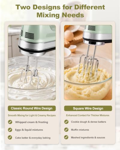 Stainless Steel Hand Mixer Beaters Compatible with KitchenAid Hand Mixer